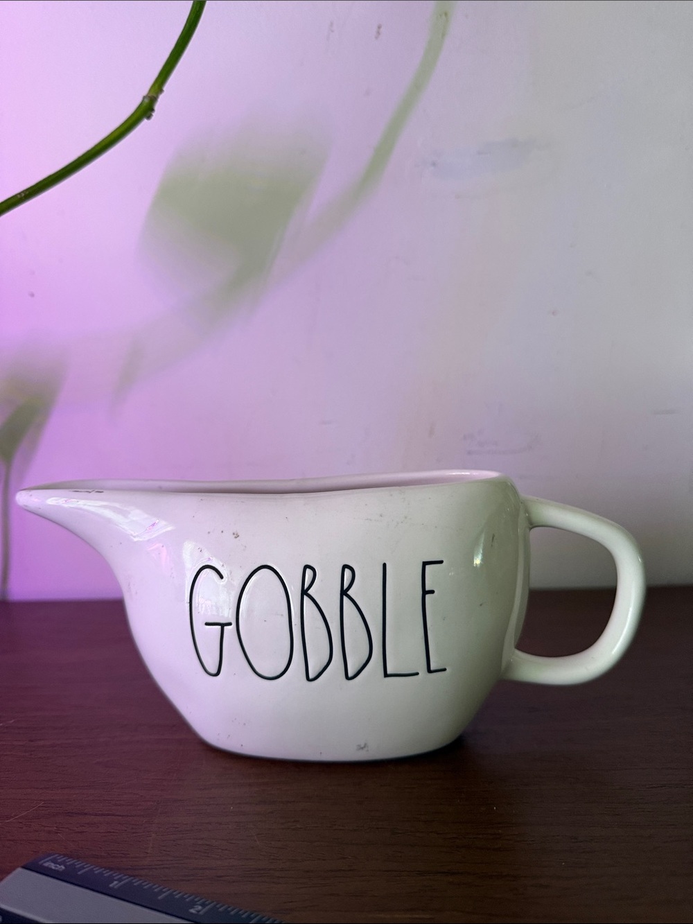 Gobble White Ceramic Gravy Boat